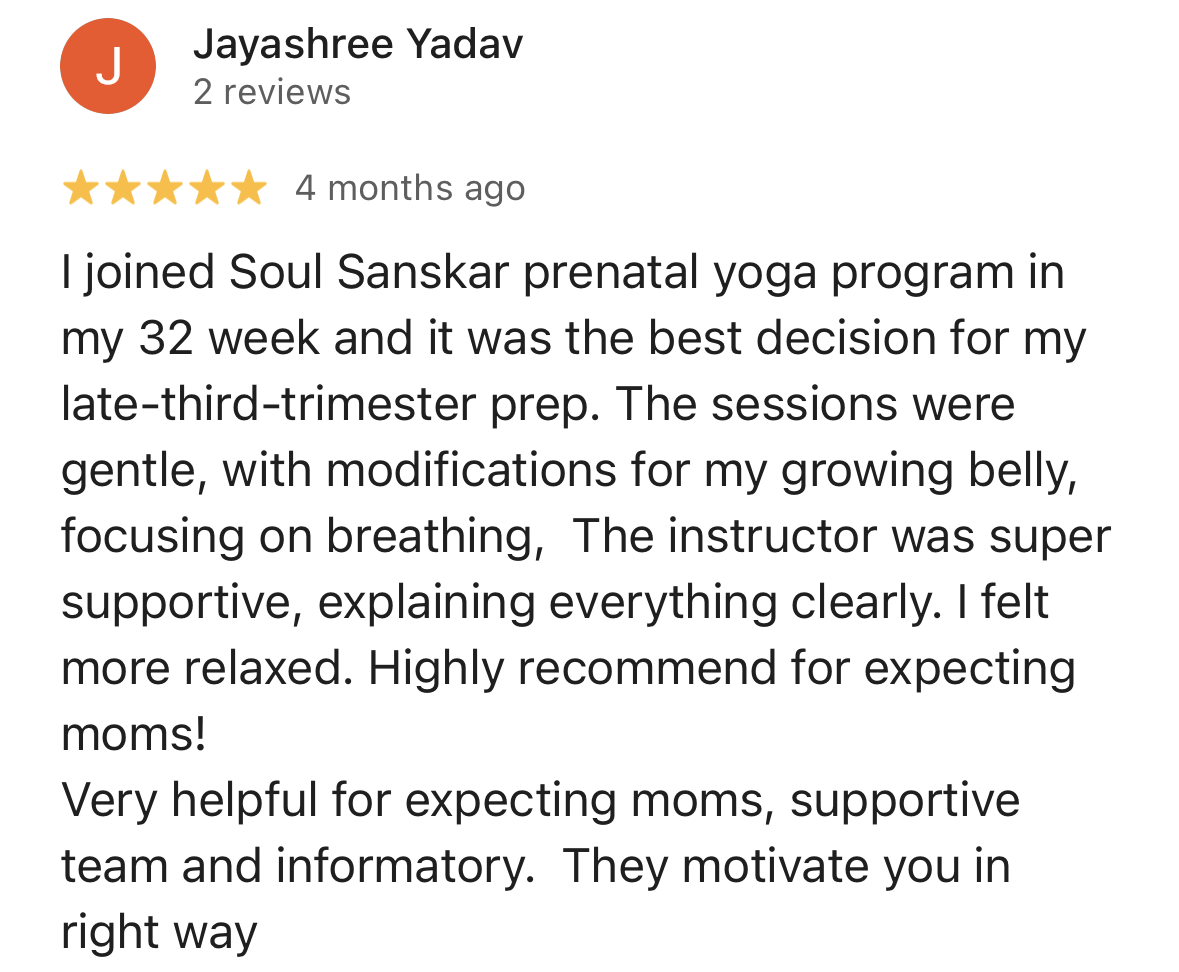 Google review by Jayashree Yadav - 5 stars
