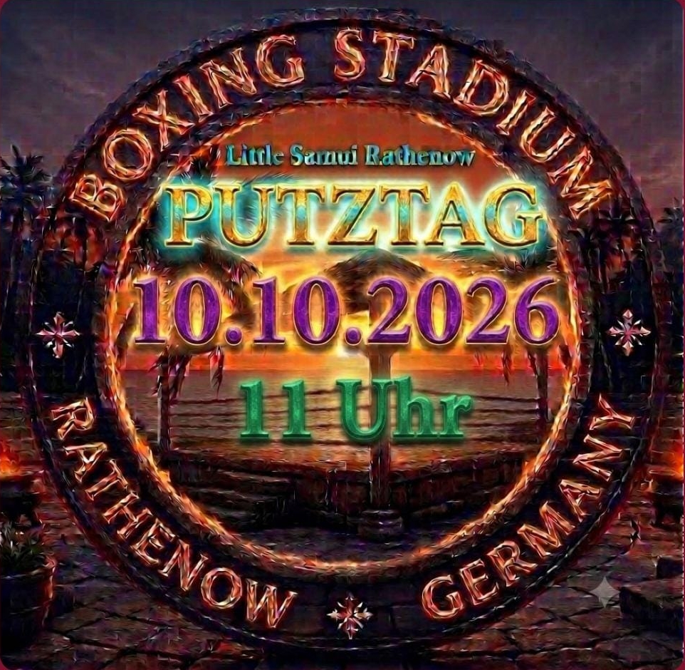 Putztag im Boxing Stadium Rathenow - 10. Oktober 2026, 11 Uhr