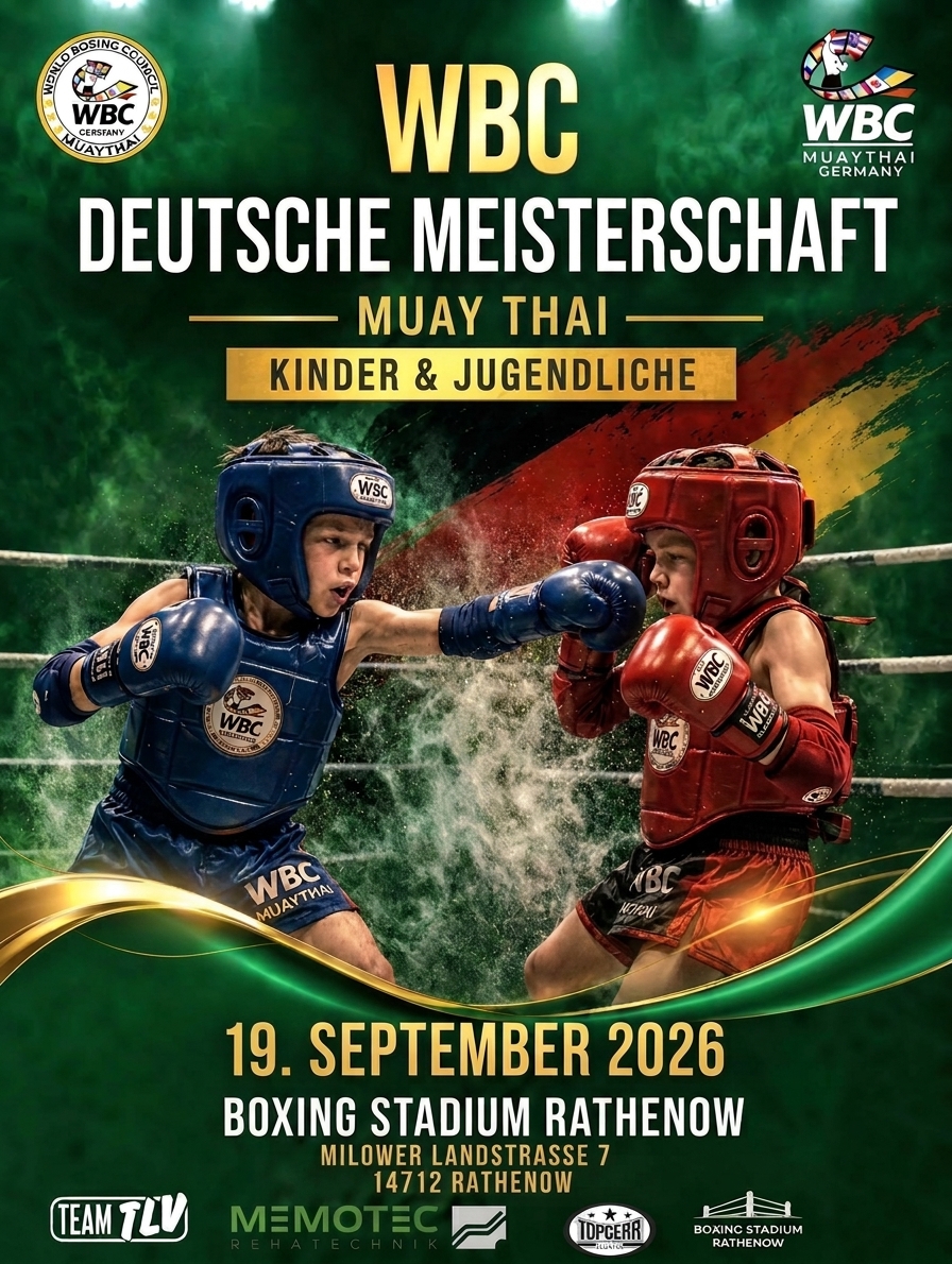 WBC Deutsche Meisterschaft Muay Thai - 19. September 2026 - Boxing Stadium Rathenow