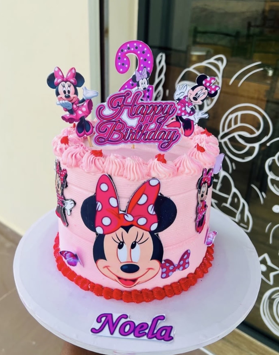 MKD Bakery Minnie Mouse Noela birthday cake
