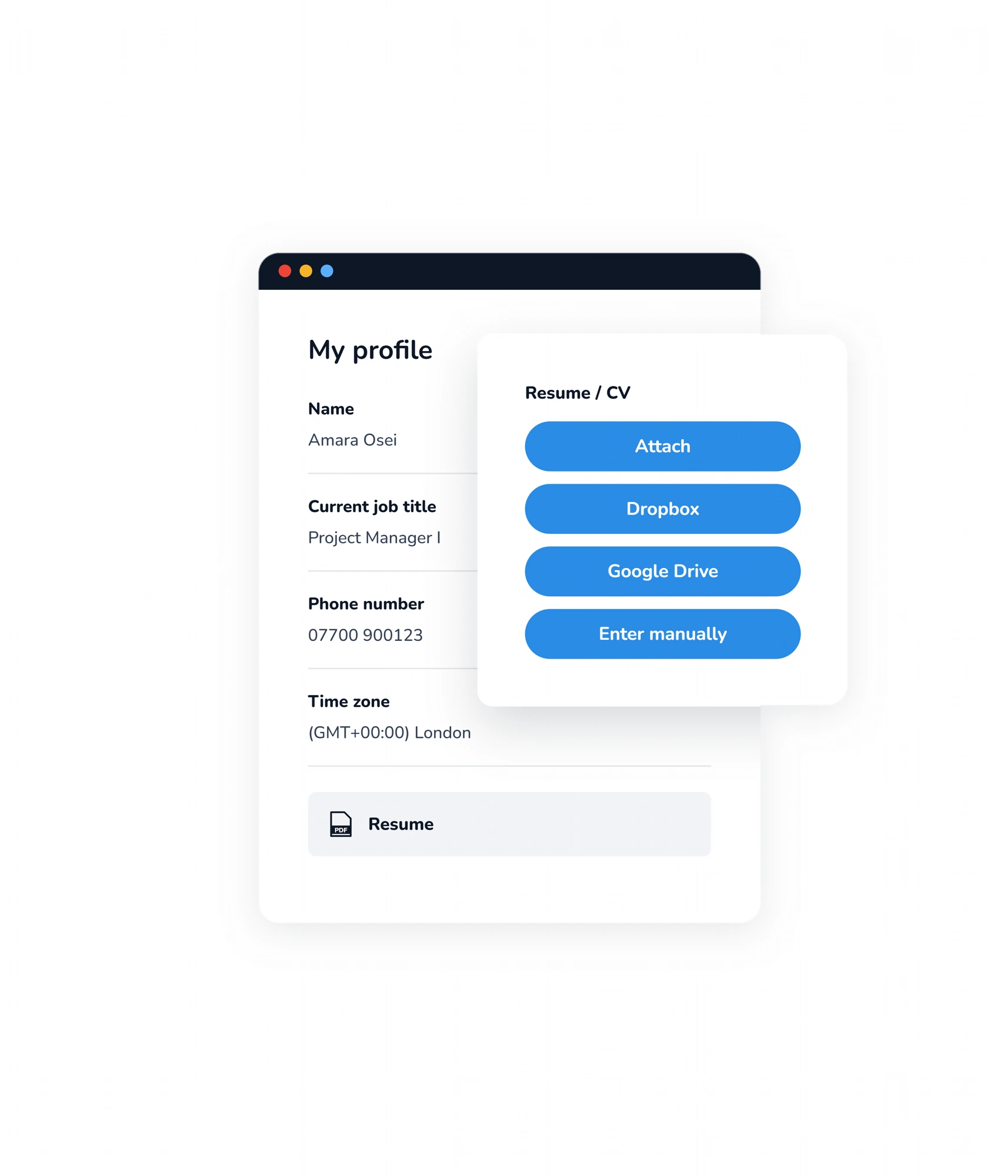 Build your profile once