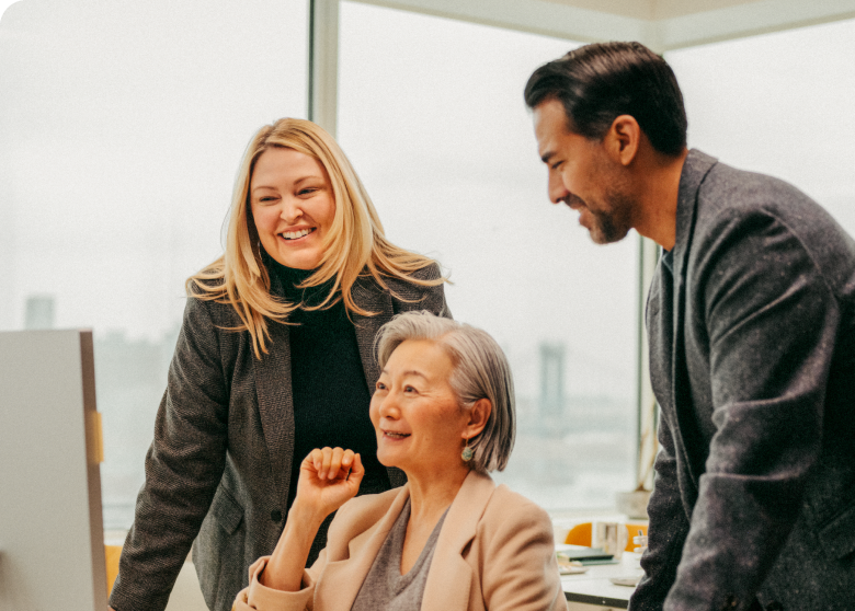 Hiring team collaborating