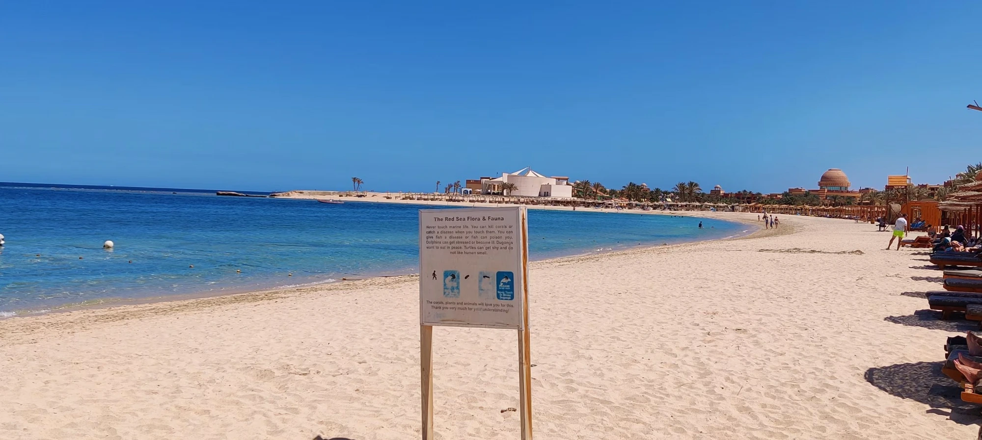 Türkise Lagune und Sandstrand Abu Dabbab