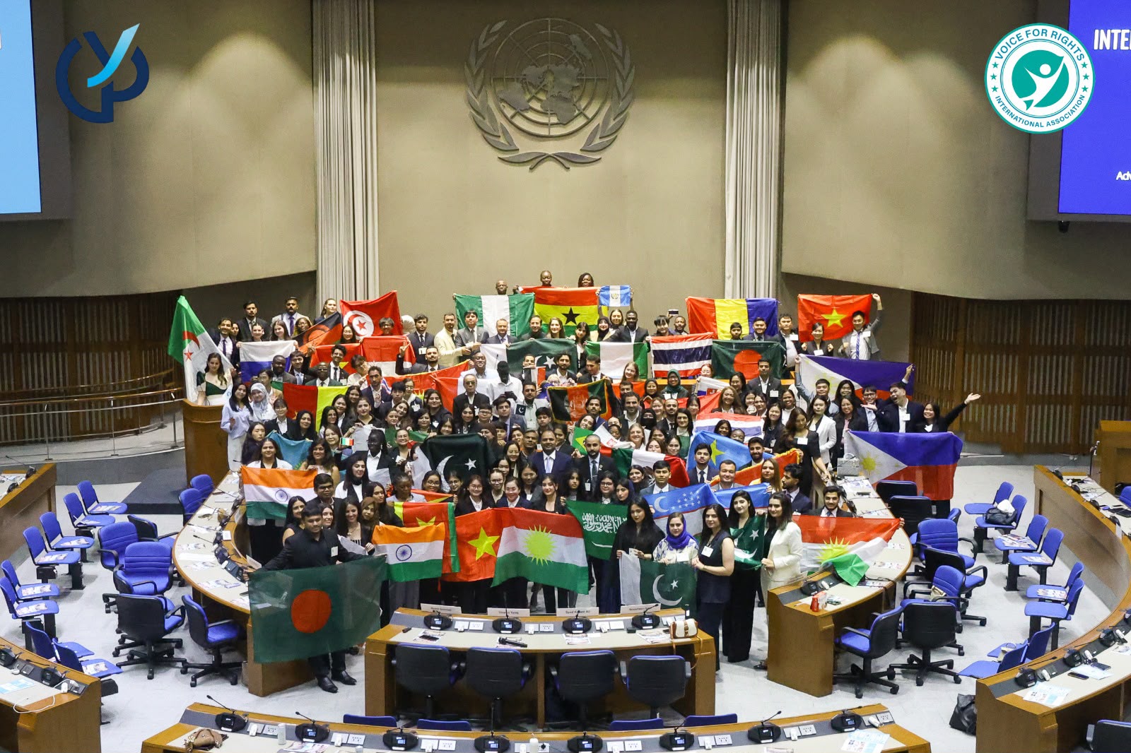 Delegates in session