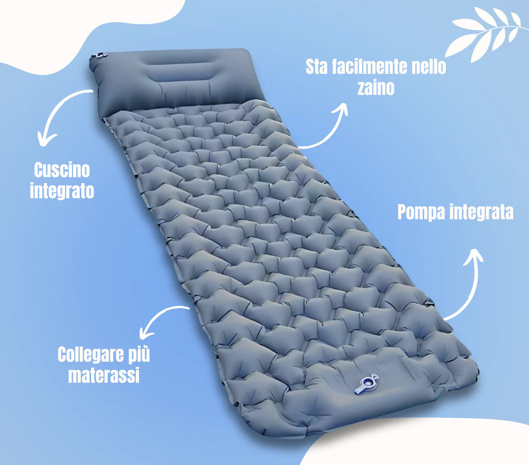 Caratteristiche Nordvik: cuscino integrato, pompa integrata, collegabile, compatto