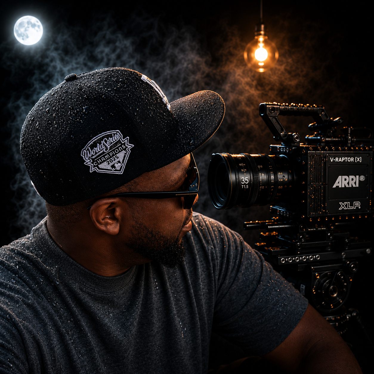 Darrel Boye behind an ARRI cinema camera