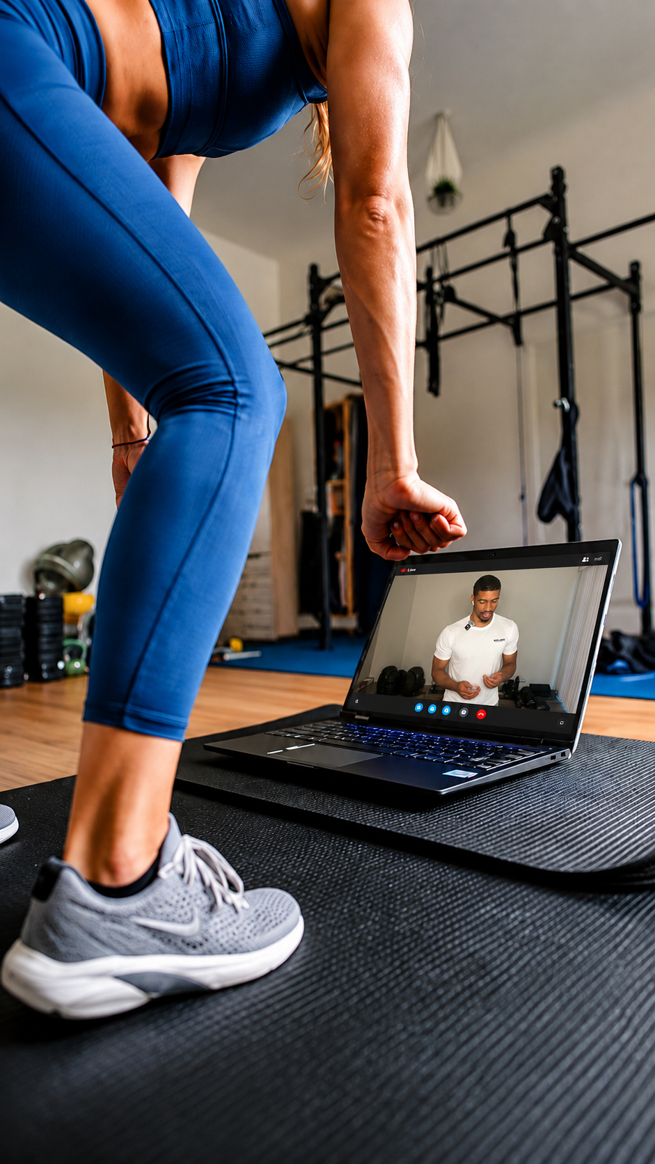 Coach Alou training a fitness client