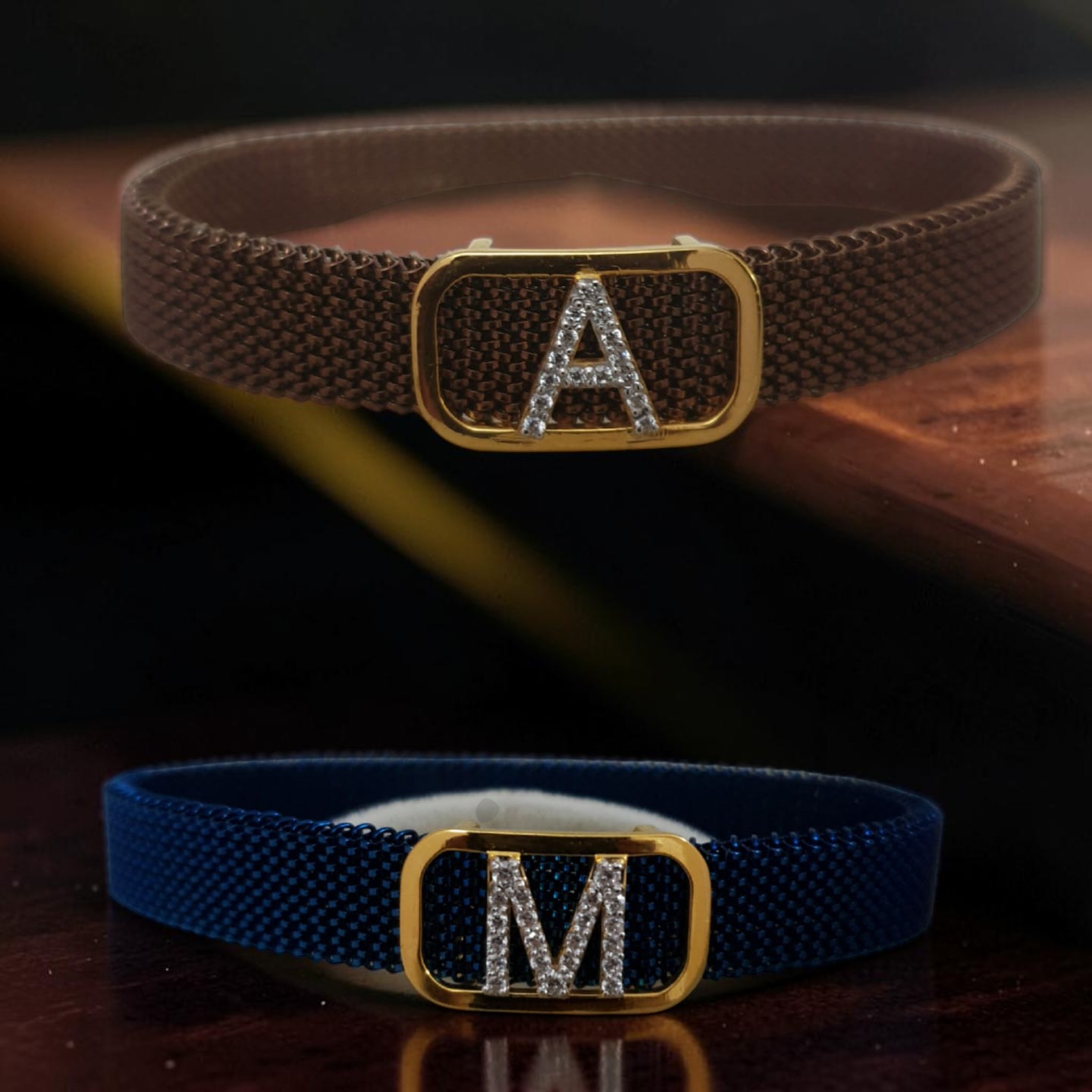 Designer Stretchable Gold Bracelets