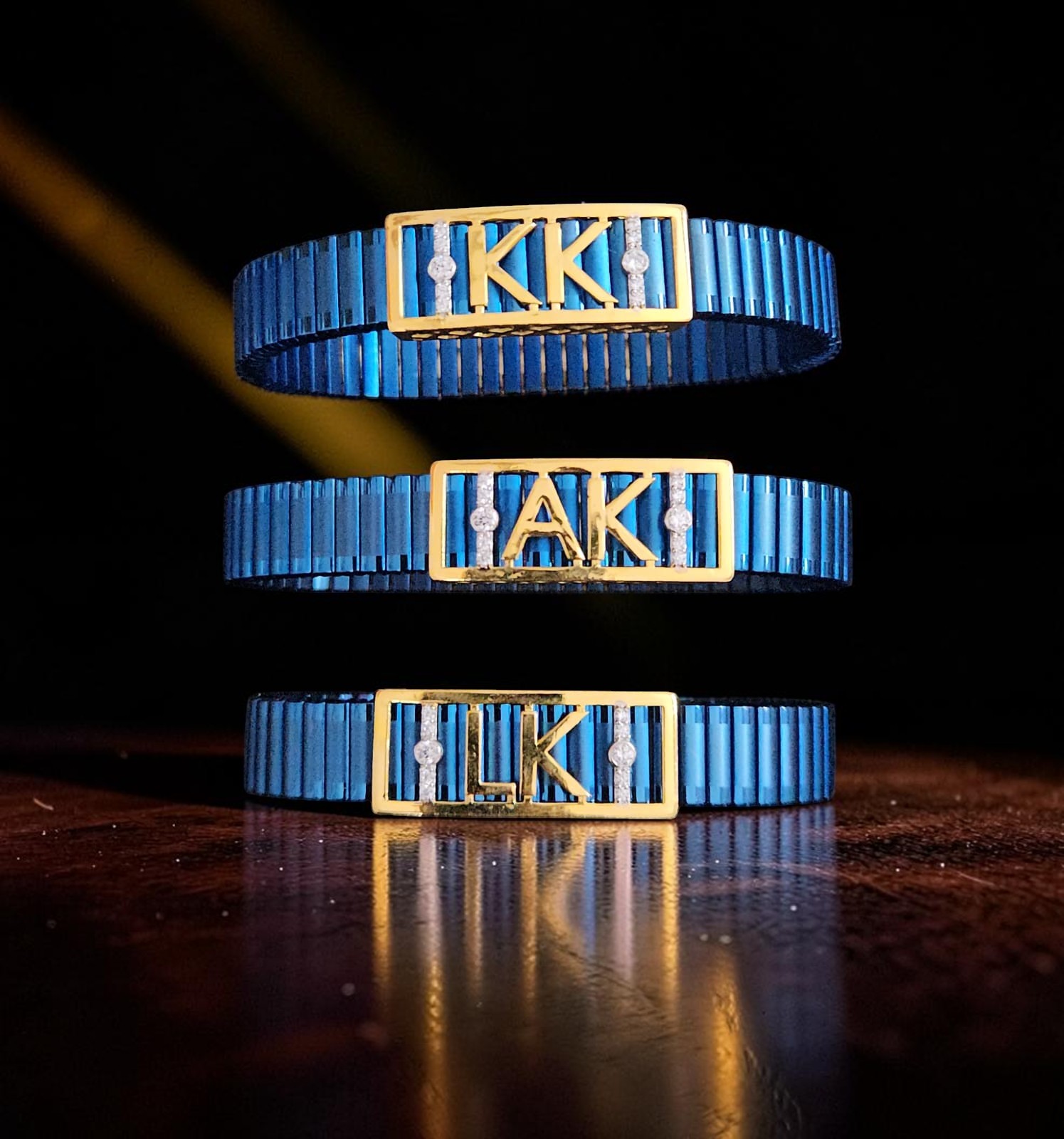 Designer Stretchable Gold Bracelets