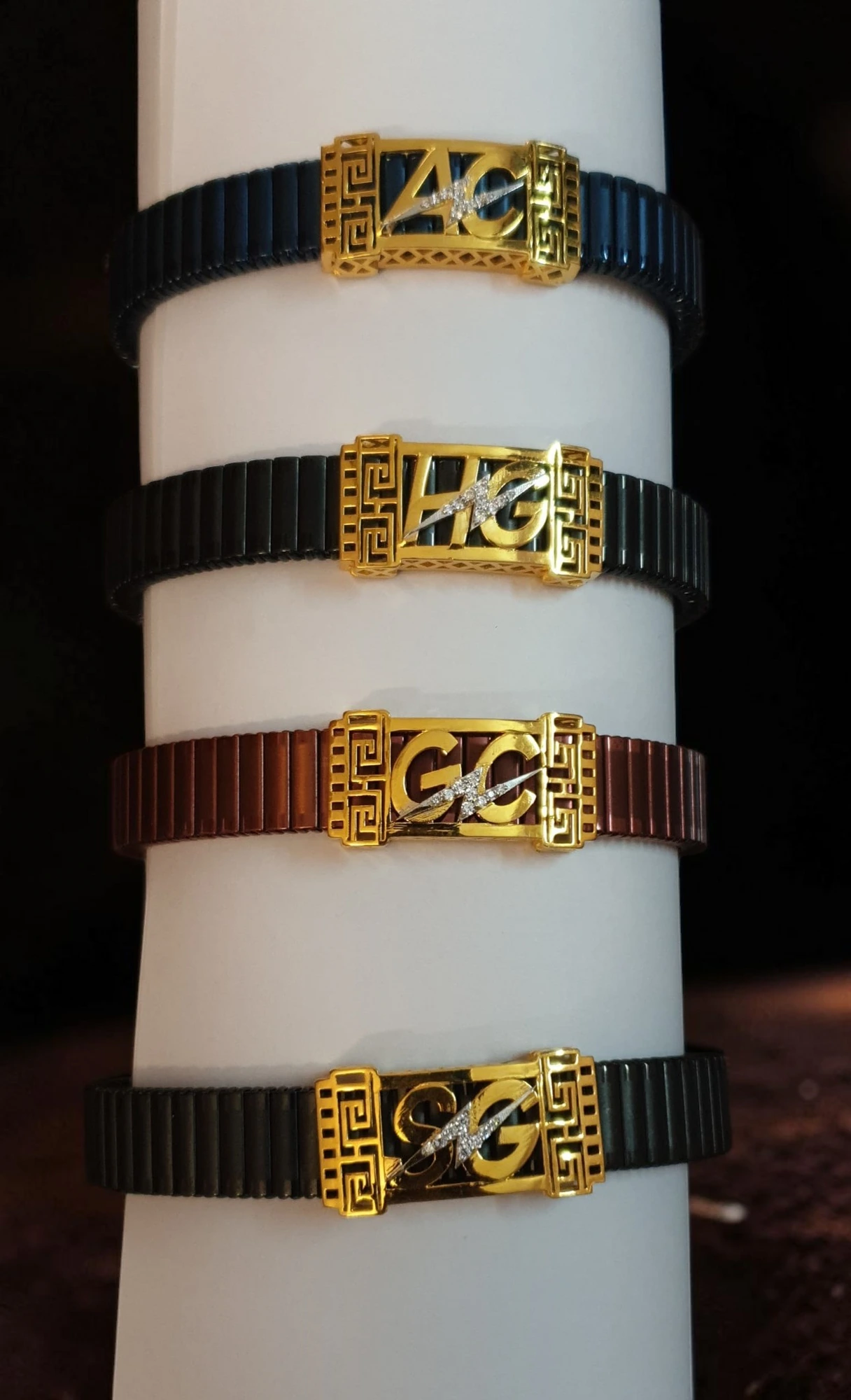 Designer Stretchable Gold Bracelets
