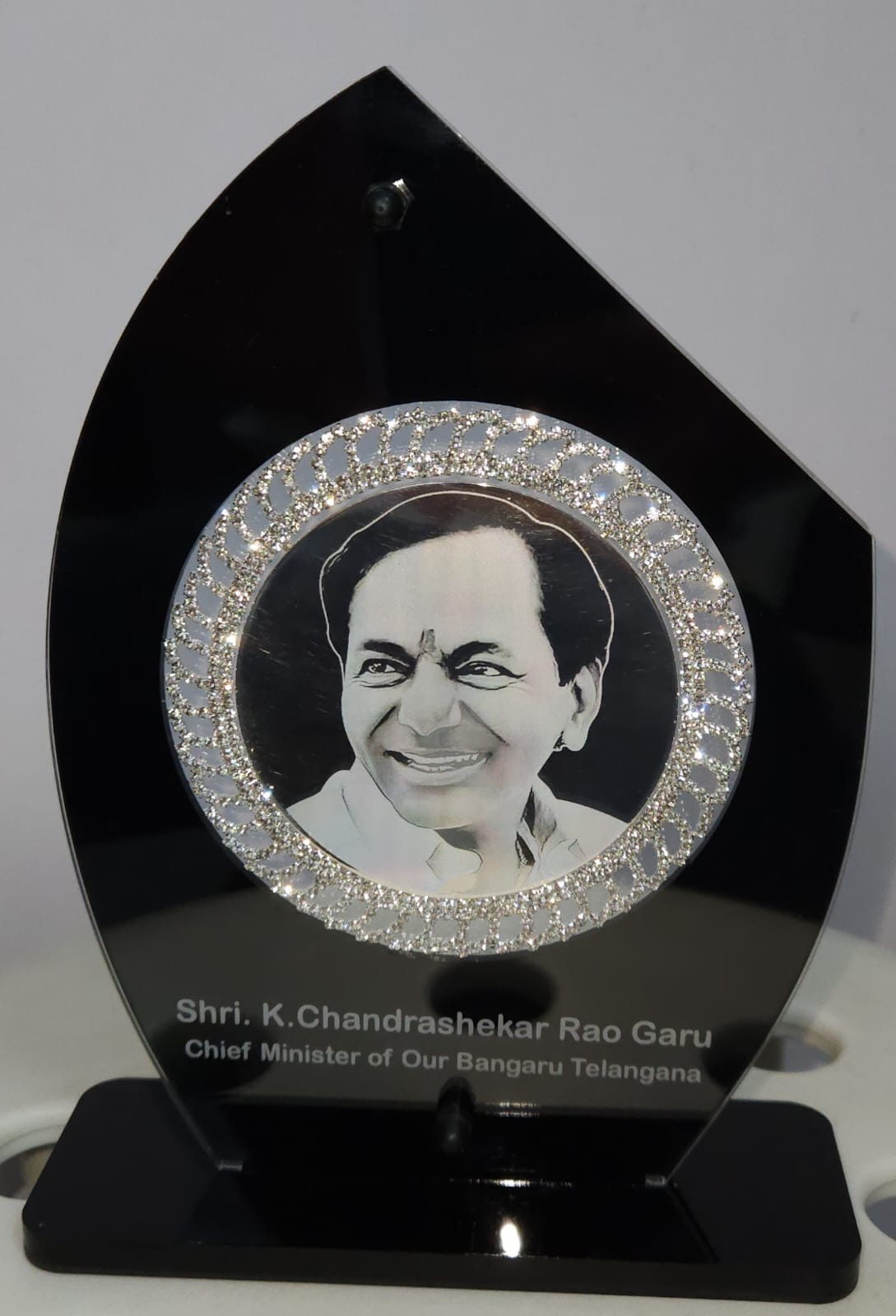Photo Engraved Silver Coin with Acrylic Framework (100gr)