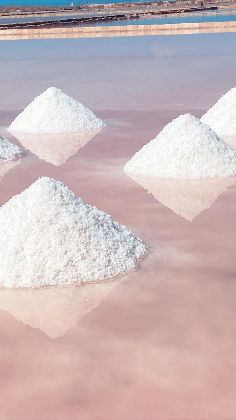Terracotta tiles above salt pans