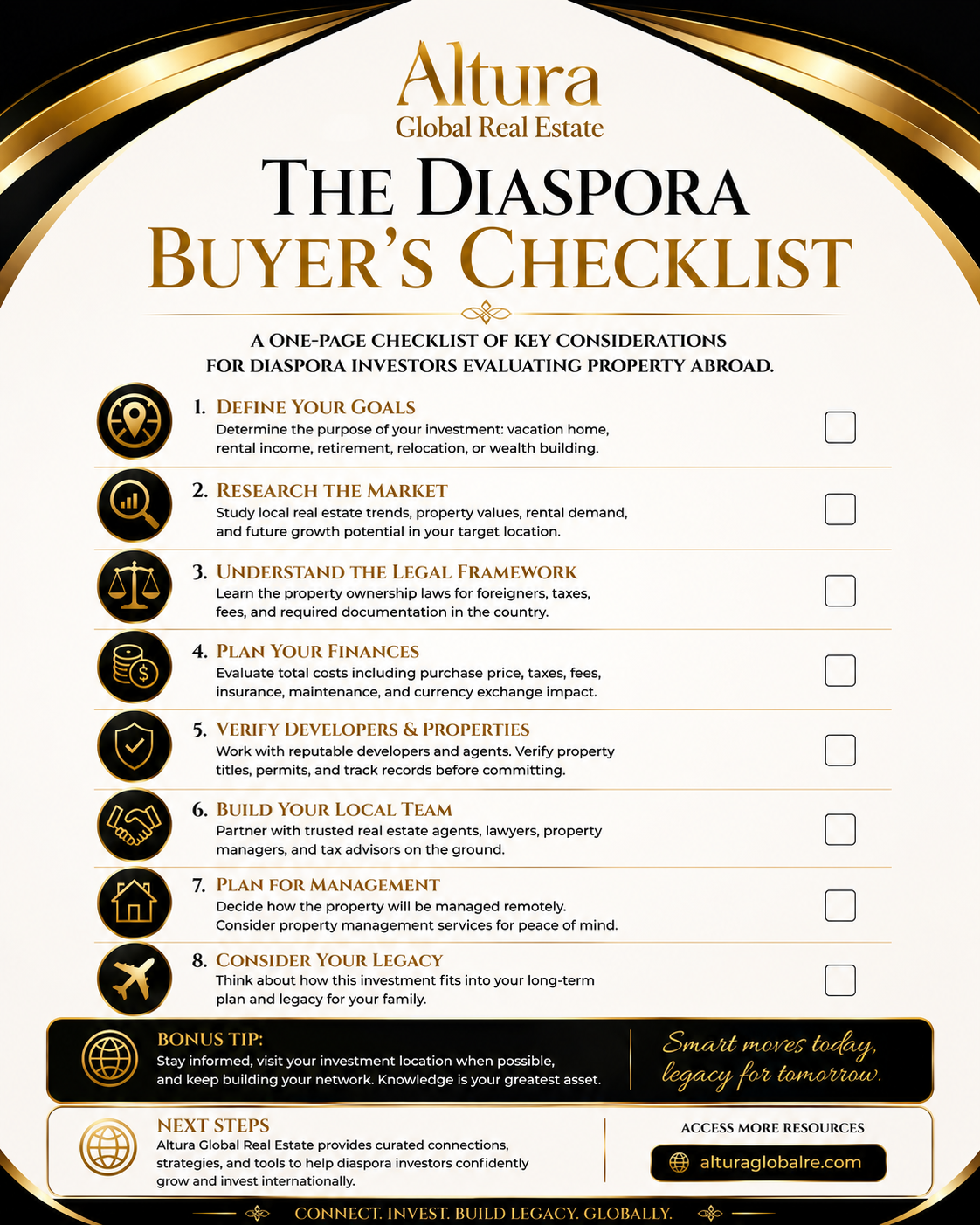 The Diaspora Buyer's Checklist
