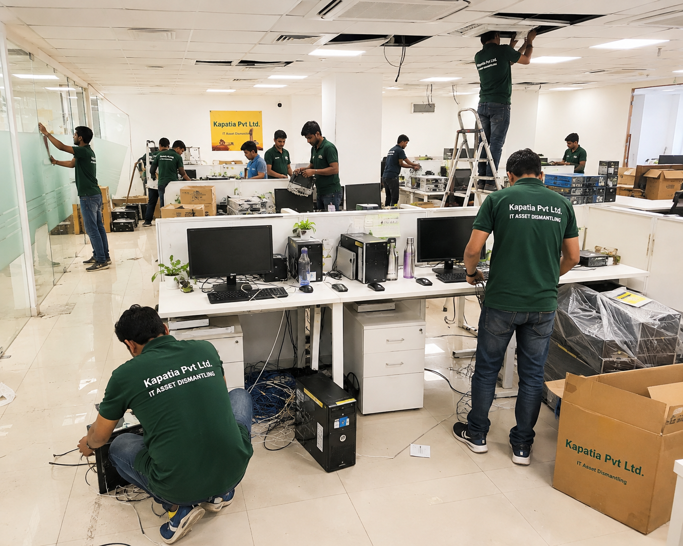Kapatia team — on-site IT asset dismantling