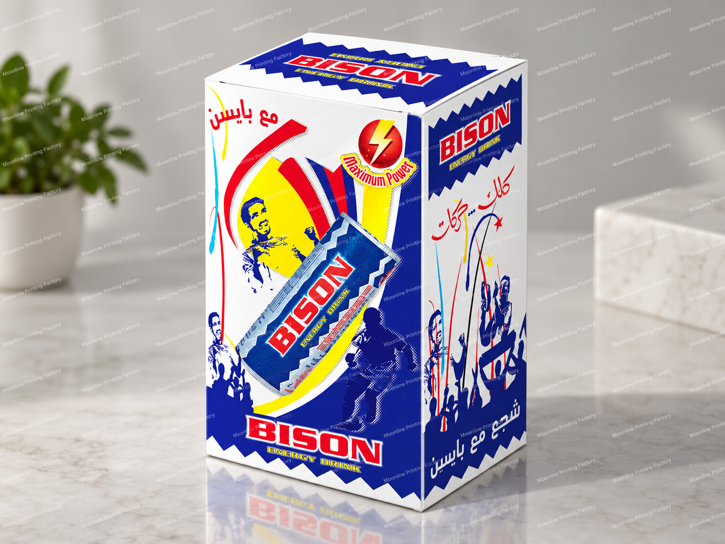 علبة منتج بهوية بارزة
