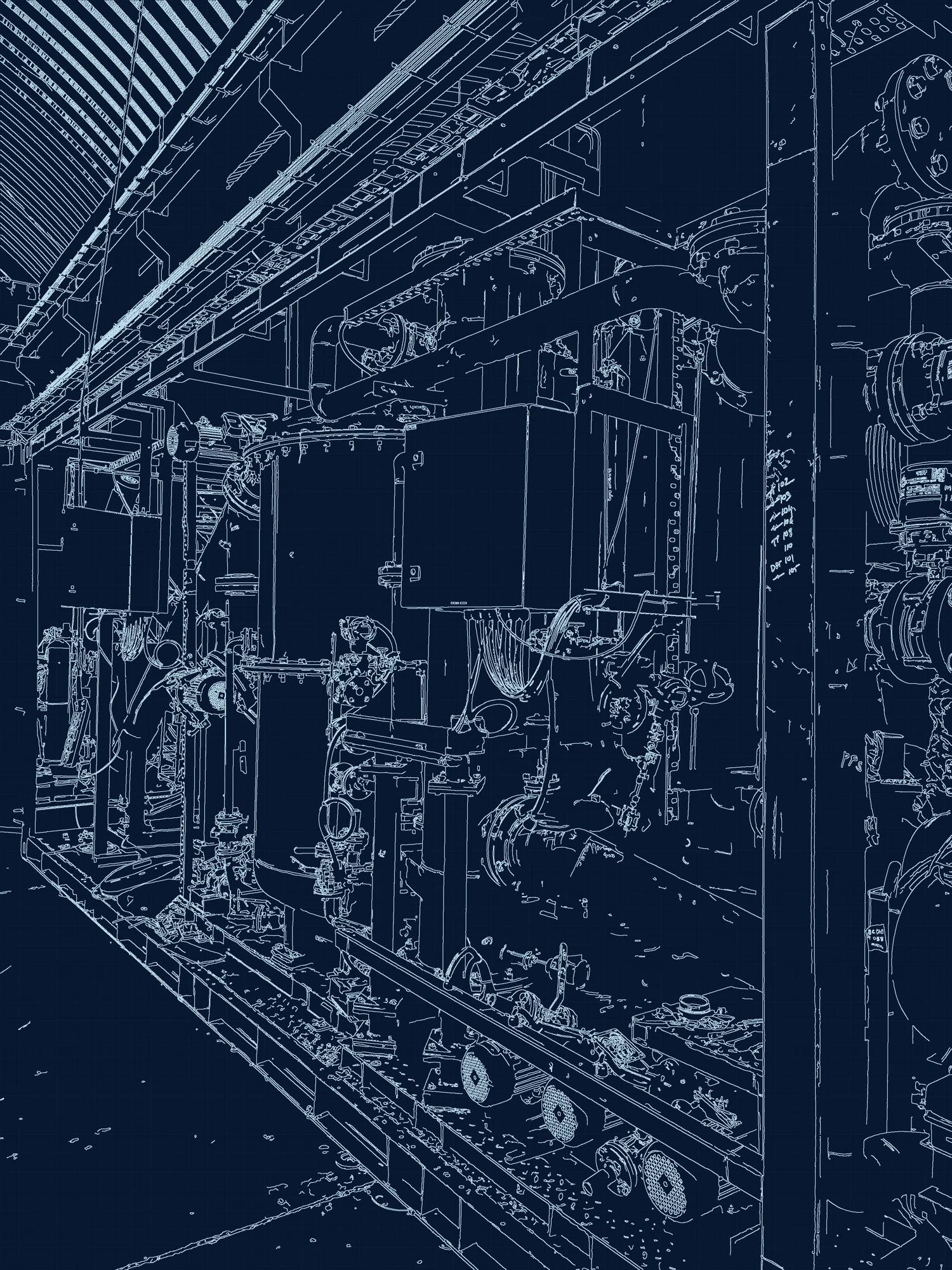 TP 20.1 pyrolysis system — blueprint-style rendering