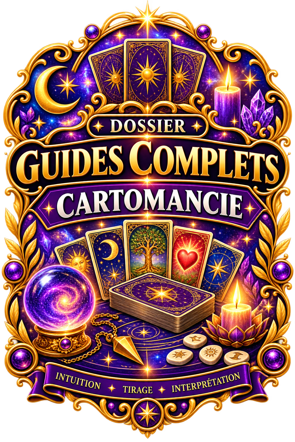 Dossier Guides Complets Cartomancie — Intuition, Tirage, Interprétation