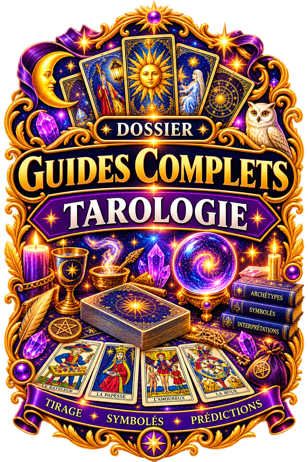 Dossier Guides Complets Tarologie — Tirage, Symboles, Prédictions
