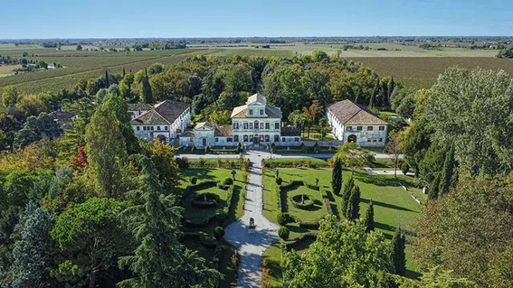 Villa Navagero Erizzo e il parco visti dall'alto